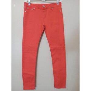 wet seal Women Junior Bright Hibiscus‎ Orange Skinny Low Rise Jeggings Size Xl